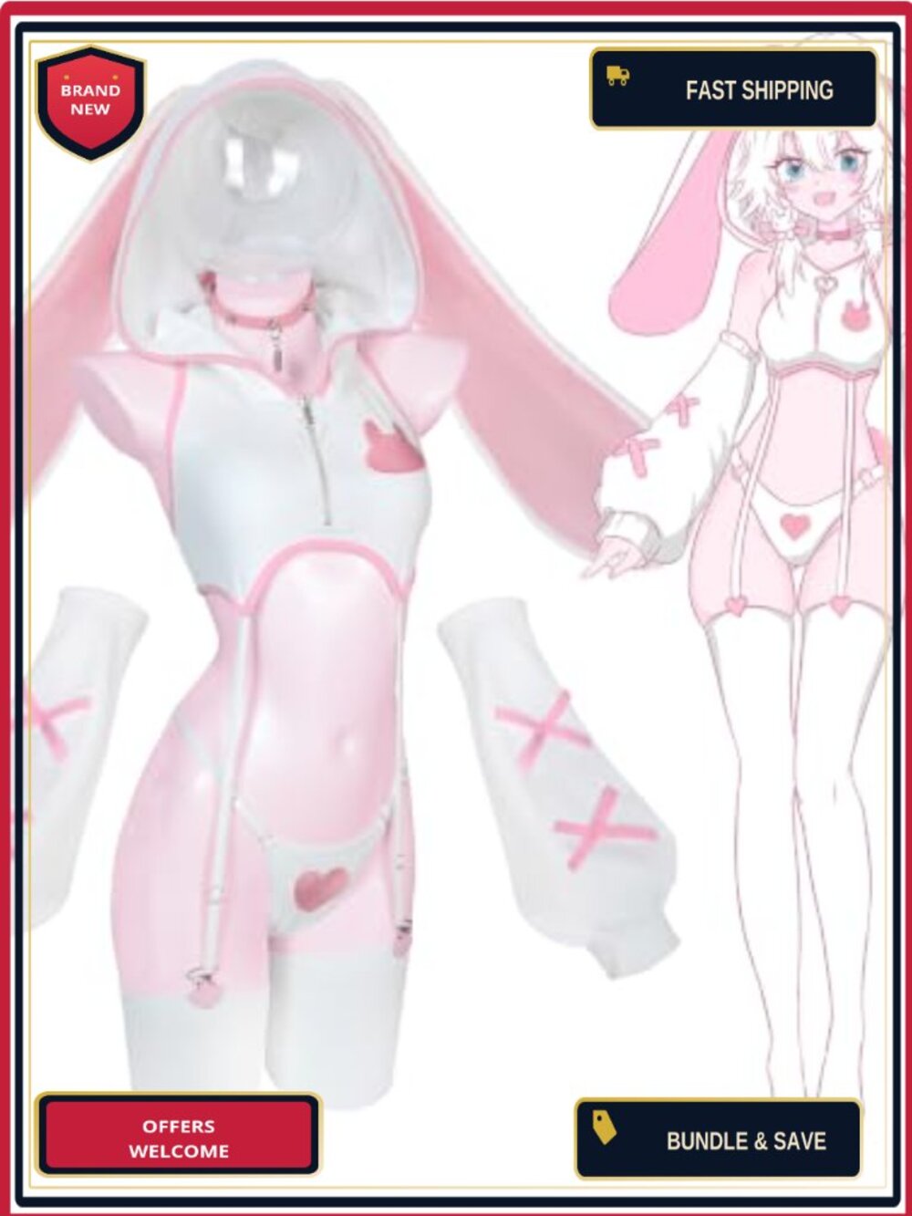 Cat Animal Cosplay Lingerie Bodysuit Set for Women